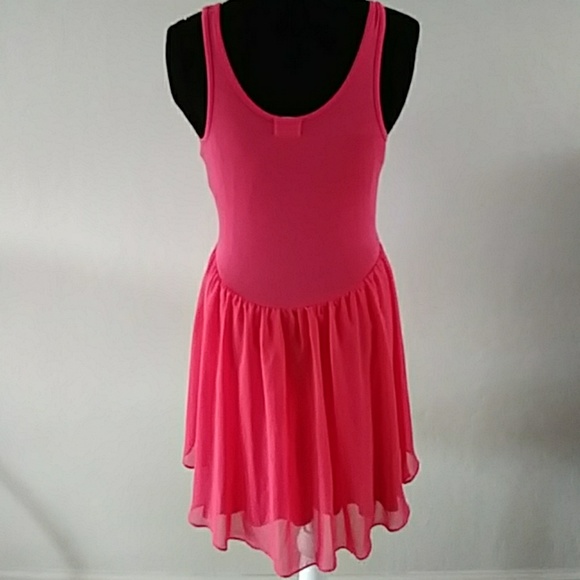 Anthro Pins&Needles tank dress w/sheer overlay - Picture 4 of 8